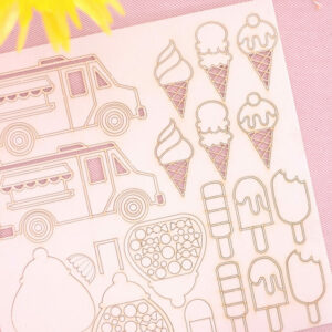 Chipboard Feria Helados 30.50x30.5 cm(tarda 5 dias)