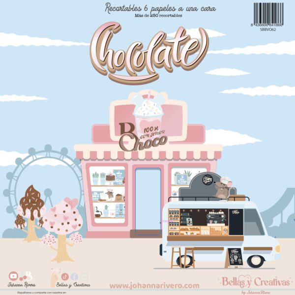 Recortables 6 papeles 30,5 x 30,5 cms CHOCOLATE