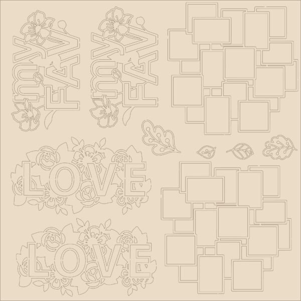 Chipboard 3 Shakers 30.50x30.5 cm MI HOGAR (tarda 5 dias))
