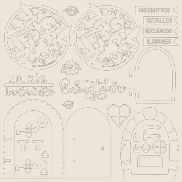 Chipboard 3 Shakers 30.50x30.5 cm Encantada (tarda 5 dias))