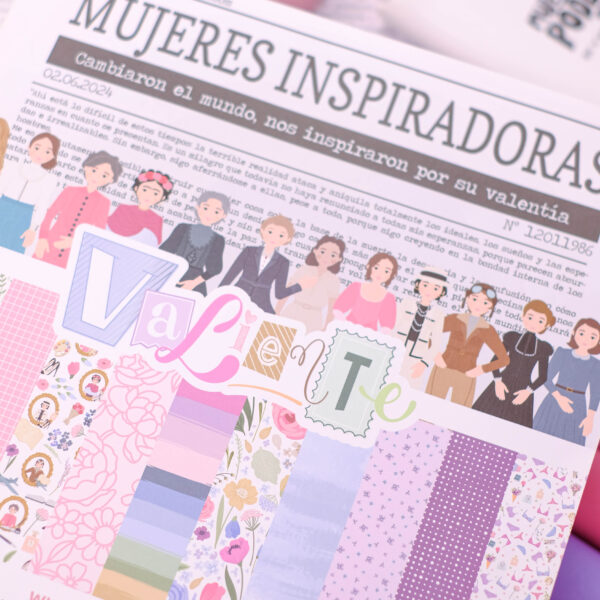 Decorative set paper, 17 sheets / Colección 17 Papeles, doble cara 30,5 X 30,5 CMS VALIENTE