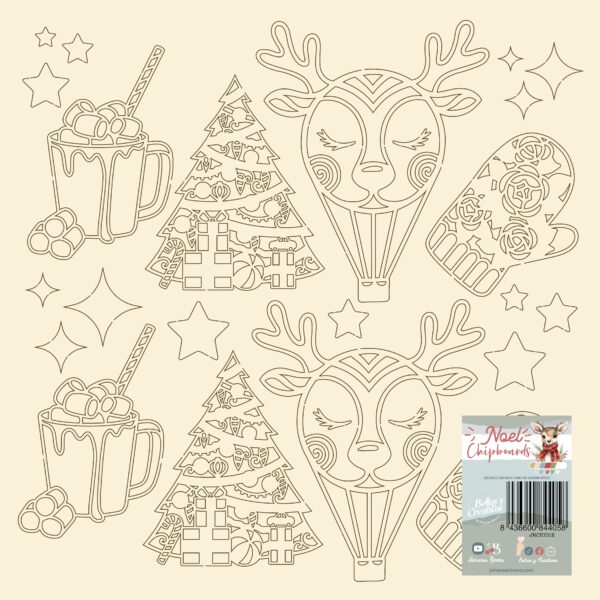 Chipboard  Shakers 30.50x30.5 cm Noel
